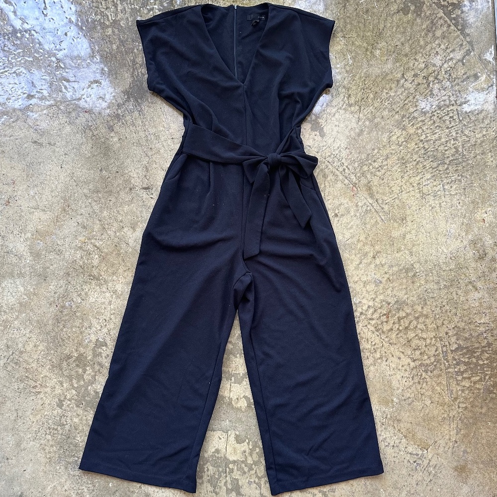 Bloomingdale’s Aqua tie waist jumpsuit